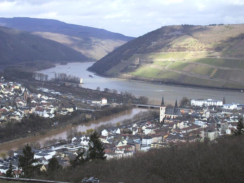 Wintergarten-Fachbetriebe in Bingen am Rhein: Stadtansicht – Foto: Fourdee at English Wikipedia Wintergarten-Fachbetriebe in Bingen am Rhein: Stadtansicht