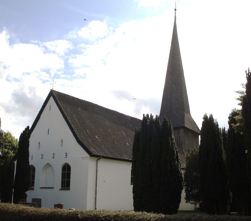 Wintergarten-Fachbetriebe in Flintbek: Kirche – Foto: Genet at German Wikipedia Wintergarten-Fachbetriebe in Flintbek: Kirche