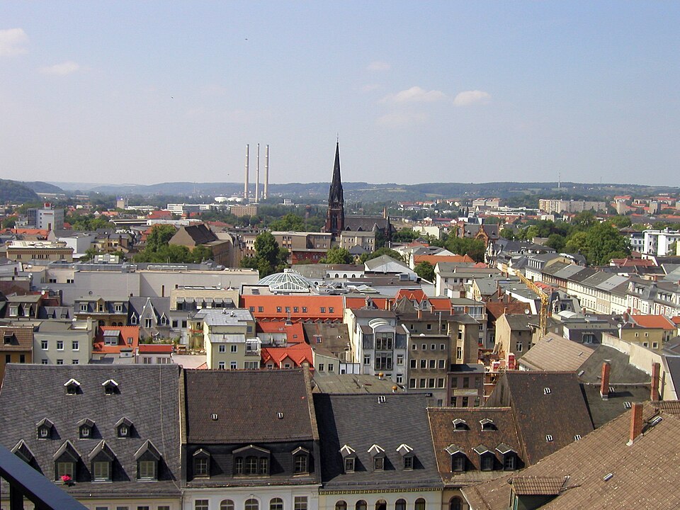 Wintergarten-Fachbetriebe in Gera: Blick vom Rathausturm – Foto: Schorle Wintergarten-Fachbetriebe in Gera: Blick vom Rathausturm