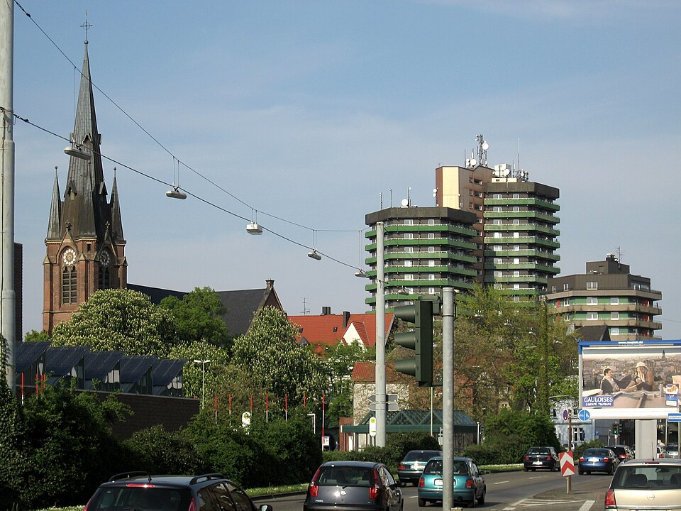 Wintergarten-Fachbetriebe in Herne: Blick auf Europaplatz mit Kreuzkirche