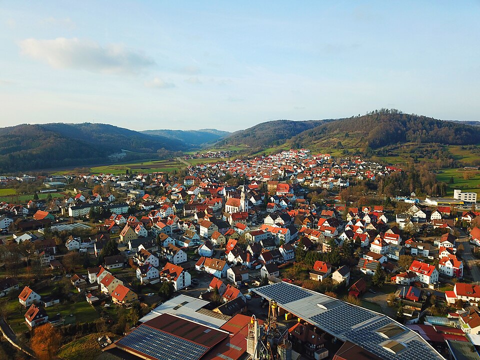 Wintergarten-Fachbetriebe in Sulzbach an der Murr: Luftbild – Foto: Der Sulzbacher Wintergarten-Fachbetriebe in Sulzbach an der Murr: Luftbild